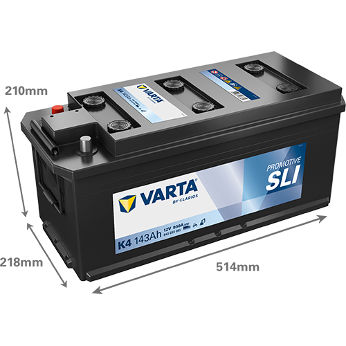 VARTA K4 battery dimensions