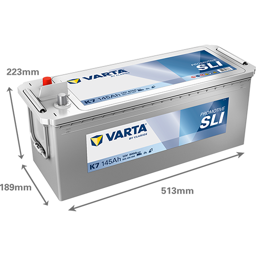 Dimensioni della batteria VARTA K7