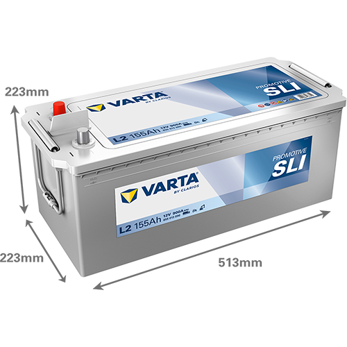Dimensiones de la batería VARTA L2