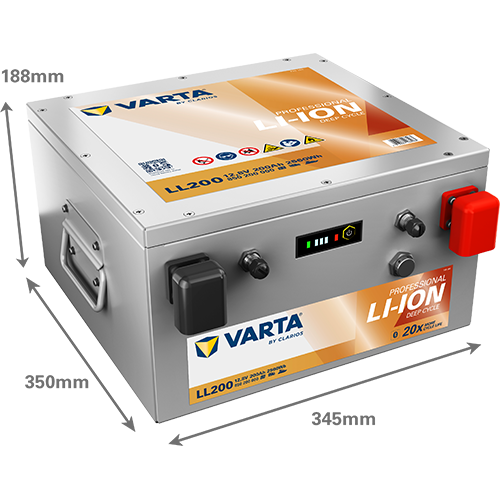 Dimensions de la batterie VARTA LL200