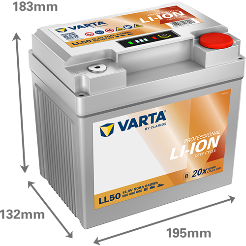 Dimensiones de la batería VARTA LL50