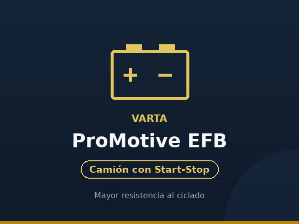 batería de furgoneta Varta ProMotive EFB en Málaga