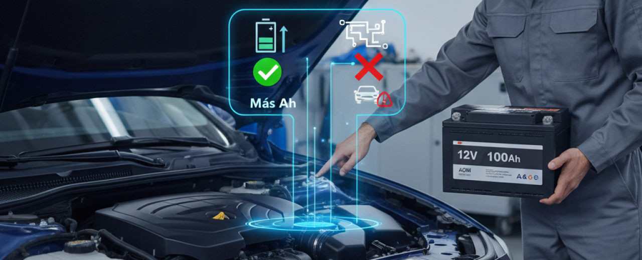 ¿Qué pasa si le pongo una batería de más amperios a mi coche?